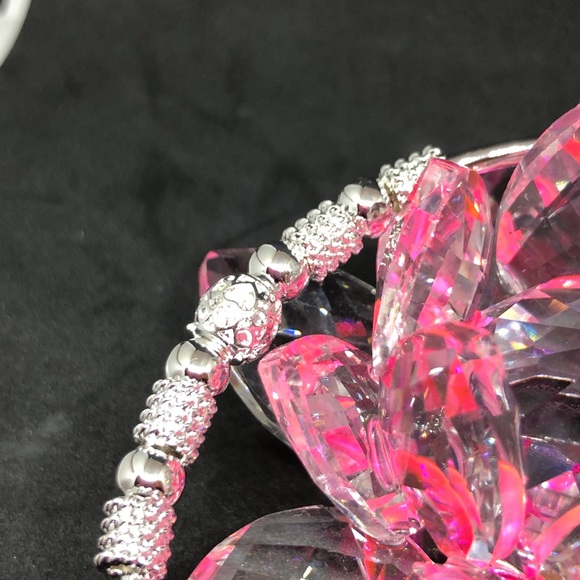 925 Beaded Bangle Bracelet With Hook - Picture 10 of 16